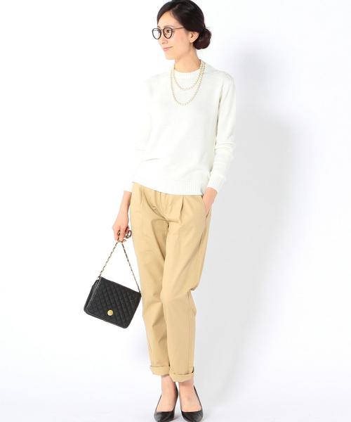 coen（コーエン）の「イージータックチノパンツ15FW（チノパンツ・レディース・ベージュ/オリーブ/ネイビー・MEDIUM/SMALL/LARGE）」の5枚目の写真