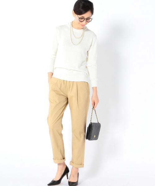 coen（コーエン）の「イージータックチノパンツ15FW（チノパンツ・レディース・ベージュ/オリーブ/ネイビー・MEDIUM/SMALL/LARGE）」の6枚目の写真