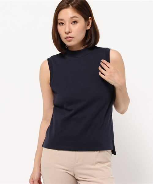 OUTLET(アウトレット)の「【CIAOPANIC TYPY】Wフェイスハイネックノースリーブプルオーバー(Tシャツ/カットソー・レディース・グレー/オフホワイト/ネイビー・ONE)」の3枚目の写真