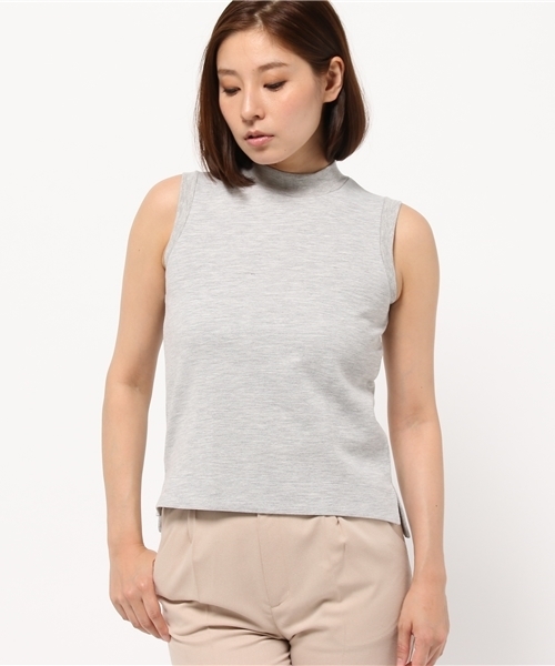 OUTLET(アウトレット)の「【CIAOPANIC TYPY】Wフェイスハイネックノースリーブプルオーバー(Tシャツ/カットソー・レディース・グレー/オフホワイト/ネイビー・ONE)」の1枚目の写真