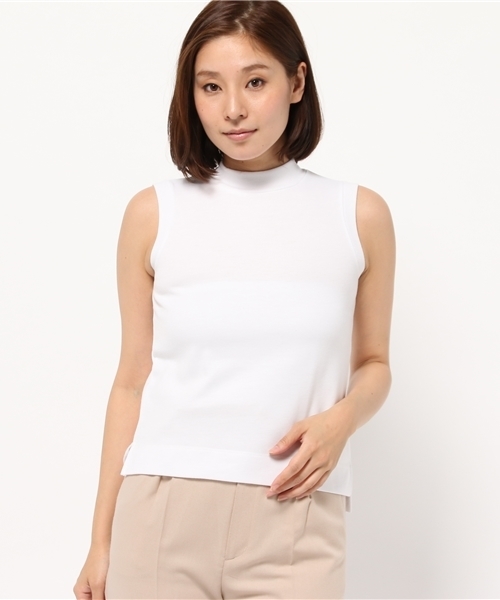 OUTLET(アウトレット)の「【CIAOPANIC TYPY】Wフェイスハイネックノースリーブプルオーバー(Tシャツ/カットソー・レディース・グレー/オフホワイト/ネイビー・ONE)」の2枚目の写真