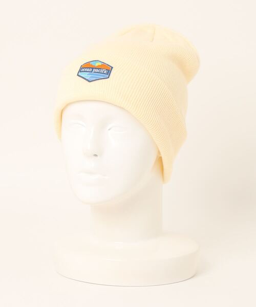 Ocean Pacific(オーシャンパシフィック)の「【OP:オーピー】ロゴビーニー ニットキャップ スキー スノボー(ニットキャップ/ビーニー・メンズ・オフホワイト/ライトグリーン/カーキ/ブラック/オレンジ・FREE)」の2枚目の写真