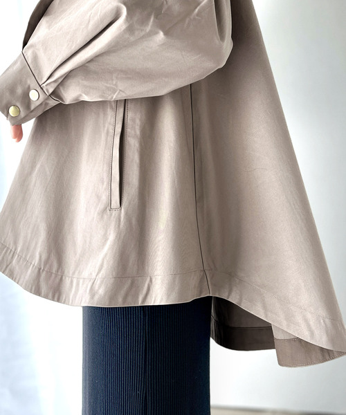 classicalelf(クラシカルエルフ)の「ひらり、フレアで華やかに。スタンドカラーフレアマウンテンパーカー(マウンテンパーカー・レディース・ベージュ/アイボリー/ブラック/グレイッシュベージュ・SMALL/LARGE/MEDIUM/X-LARGE)」の12枚目の写真