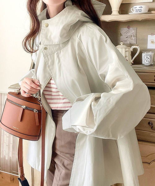 セール】ひらり、フレアで華やかに。スタンドカラーフレアマウンテン