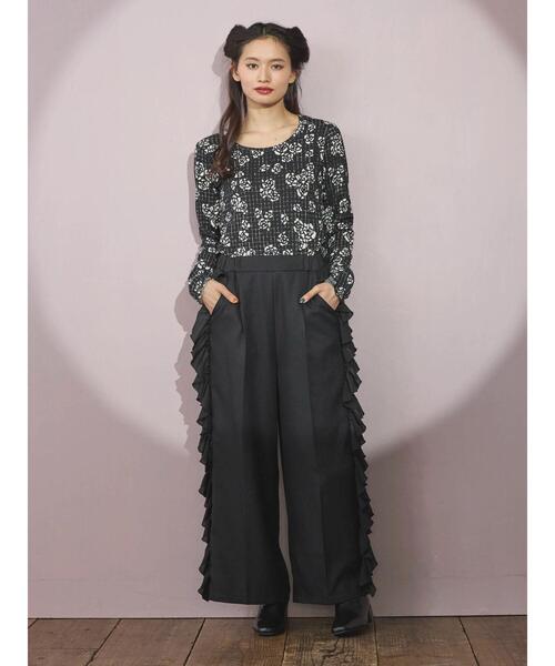 ESCAR(エスカー)の「■ESCAR サイドラッフルストレートパンツ(その他パンツ・レディース・ブラック/レオパード・FREE)」の21枚目の写真