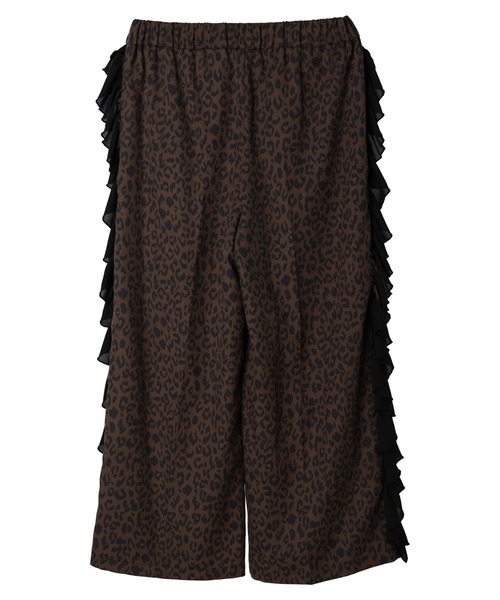 ESCAR(エスカー)の「■ESCAR サイドラッフルストレートパンツ(その他パンツ・レディース・ブラック/レオパード・FREE)」の9枚目の写真