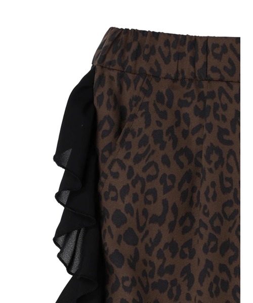 ESCAR(エスカー)の「■ESCAR サイドラッフルストレートパンツ(その他パンツ・レディース・ブラック/レオパード・FREE)」の11枚目の写真