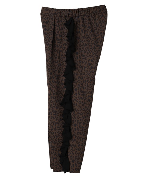 ESCAR(エスカー)の「■ESCAR サイドラッフルストレートパンツ(その他パンツ・レディース・ブラック/レオパード・FREE)」の13枚目の写真