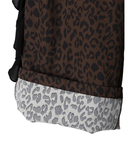 ESCAR(エスカー)の「■ESCAR サイドラッフルストレートパンツ(その他パンツ・レディース・ブラック/レオパード・FREE)」の14枚目の写真