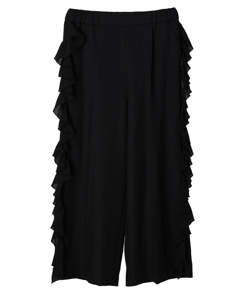 ESCAR(エスカー)の「■ESCAR サイドラッフルストレートパンツ(その他パンツ・レディース・ブラック/レオパード・FREE)」の17枚目の写真