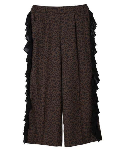 ESCAR(エスカー)の「■ESCAR サイドラッフルストレートパンツ(その他パンツ・レディース・ブラック/レオパード・FREE)」の18枚目の写真