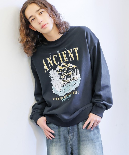 PBLIM(ページボーイリム)の「PBLIM/スーベニアプリントスウェット(スウェット・レディース・オフホワイト/杢グレー/ネイビー・MEDIUM/LARGE)」の3枚目の写真