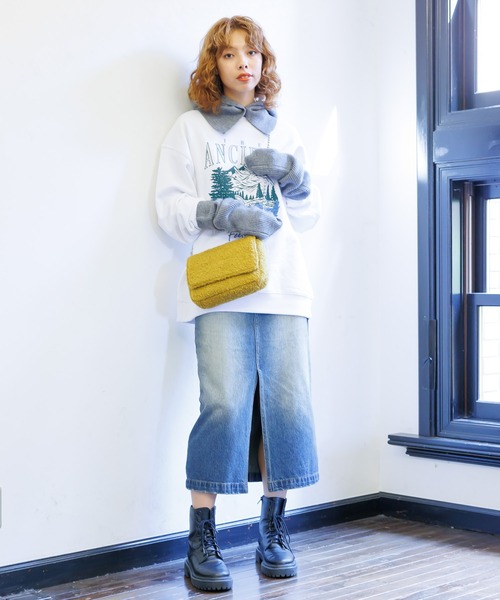 PBLIM(ページボーイリム)の「PBLIM/スーベニアプリントスウェット(スウェット・レディース・オフホワイト/杢グレー/ネイビー・MEDIUM/LARGE)」の7枚目の写真