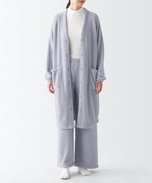 無印良品(ムジルシリョウヒン)のニットフリース ロングカーディガン(ルームウェア/パジャマ)