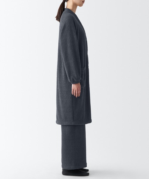 セール】ニットフリース ロングカーディガン（ルームウェア/パジャマ