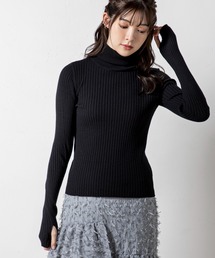 MILLION CARATS | 【ReBasic】ありそうでなかったもちもちふんわりな肌触り指ぬきロングスリーブタートルニット(ニット/セーター)