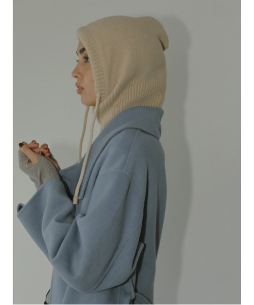 AMAIL（アマイル）の「Standard milk Balaclava（ハット・レディース・ベージュ/ピンク・FREE）」の2枚目の写真