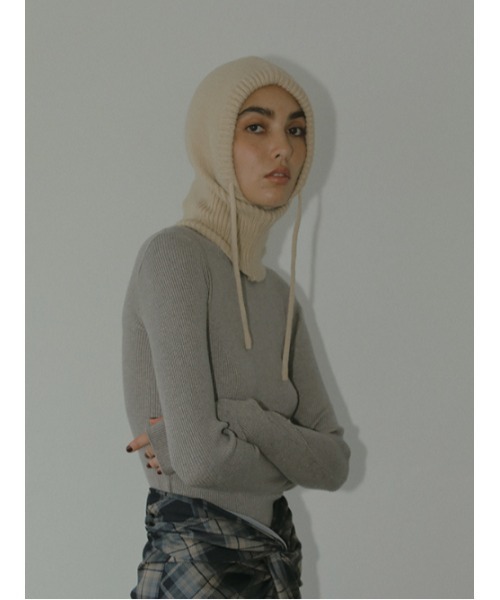 AMAIL（アマイル）の「Standard milk Balaclava（ハット・レディース・ベージュ/ピンク・FREE）」の3枚目の写真
