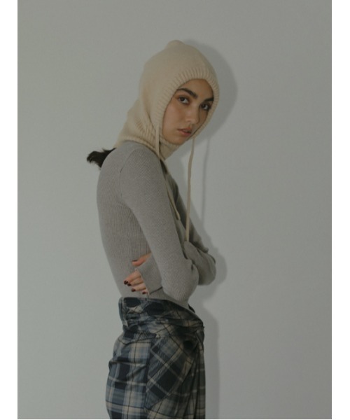 AMAIL（アマイル）の「Standard milk Balaclava（ハット・レディース・ベージュ/ピンク・FREE）」の6枚目の写真