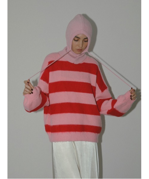 AMAIL（アマイル）の「Standard milk Balaclava（ハット・レディース・ベージュ/ピンク・FREE）」の13枚目の写真