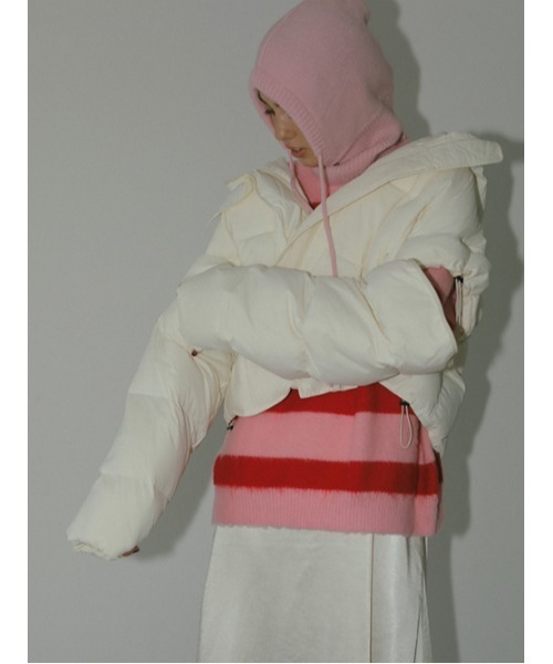 AMAIL（アマイル）の「Standard milk Balaclava（ハット・レディース・ベージュ/ピンク・FREE）」の5枚目の写真