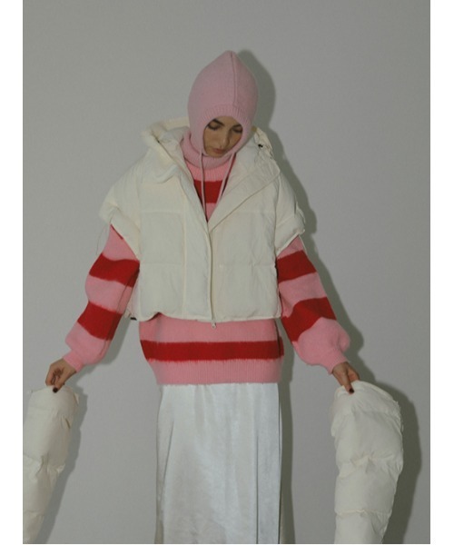 AMAIL（アマイル）の「Standard milk Balaclava（ハット・レディース・ベージュ/ピンク・FREE）」の11枚目の写真