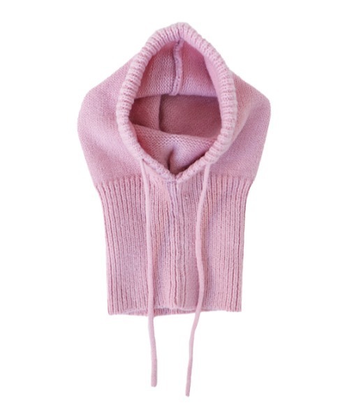 AMAIL（アマイル）の「Standard milk Balaclava（ハット・レディース・ベージュ/ピンク・FREE）」の4枚目の写真