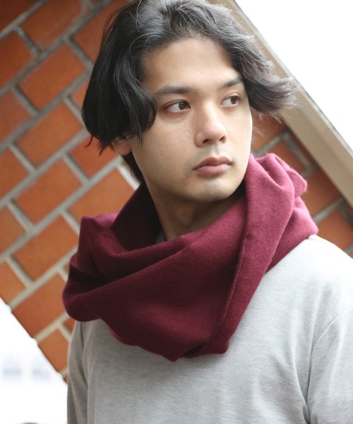 8(eight)(エイト)の「無地ネックウォーマー(ネックウォーマー/スヌード・メンズ・ネイビー/チャコールグレー/レッド/ブラック/ワイン/ベージュ・FREE)」の6枚目の写真