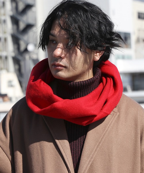 8(eight)(エイト)の「無地ネックウォーマー(ネックウォーマー/スヌード・メンズ・ネイビー/チャコールグレー/レッド/ブラック/ワイン/ベージュ・FREE)」の19枚目の写真