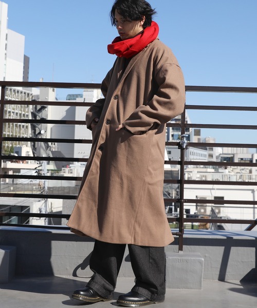 8(eight)(エイト)の「無地ネックウォーマー(ネックウォーマー/スヌード・メンズ・ネイビー/チャコールグレー/レッド/ブラック/ワイン/ベージュ・FREE)」の17枚目の写真