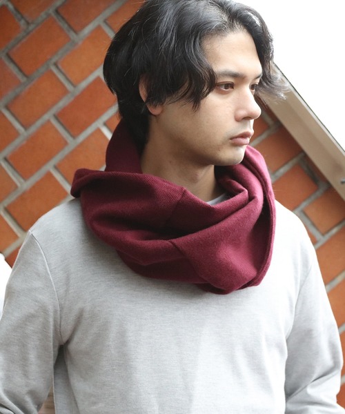8(eight)(エイト)の「無地ネックウォーマー(ネックウォーマー/スヌード・メンズ・ネイビー/チャコールグレー/レッド/ブラック/ワイン/ベージュ・FREE)」の13枚目の写真