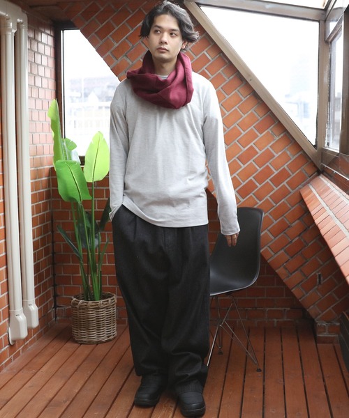 8(eight)(エイト)の「無地ネックウォーマー(ネックウォーマー/スヌード・メンズ・ネイビー/チャコールグレー/レッド/ブラック/ワイン/ベージュ・FREE)」の7枚目の写真