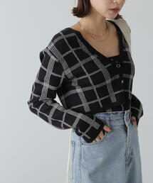 FREE'S MART | ショート丈カーディガン×キャミソールセット(ニット/セーター)