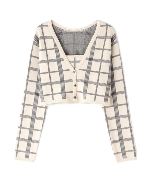 FREE'S MART（フリーズマート）の「ショート丈カーディガン×キャミソールセット（ニット/セーター・レディース・ホワイト系その他/ブラック系その他/ブラウン系その他・FREE）」の15枚目の写真