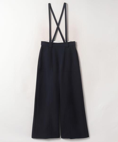 LANVIN en Bleu(ランバンオンブルー)の「サスペンダーワイドポケットパンツ(その他パンツ・レディース・ネイビー/キャメル・36/38)」の7枚目の写真