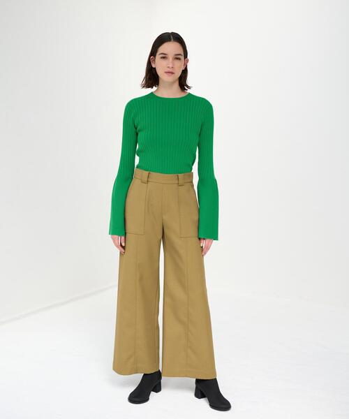 LANVIN en Bleu(ランバンオンブルー)の「サスペンダーワイドポケットパンツ(その他パンツ・レディース・ネイビー/キャメル・36/38)」の11枚目の写真