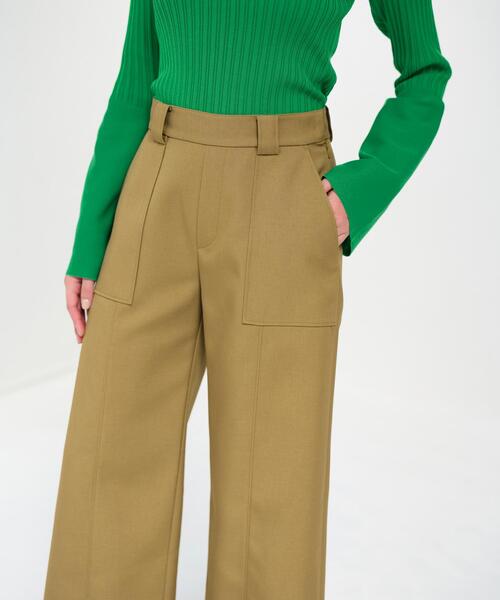 LANVIN en Bleu(ランバンオンブルー)の「サスペンダーワイドポケットパンツ(その他パンツ・レディース・ネイビー/キャメル・36/38)」の13枚目の写真