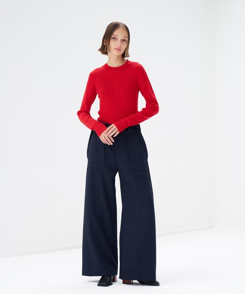 LANVIN en Bleu(ランバンオンブルー)の「サスペンダーワイドポケットパンツ(その他パンツ・レディース・ネイビー/キャメル・36/38)」の15枚目の写真