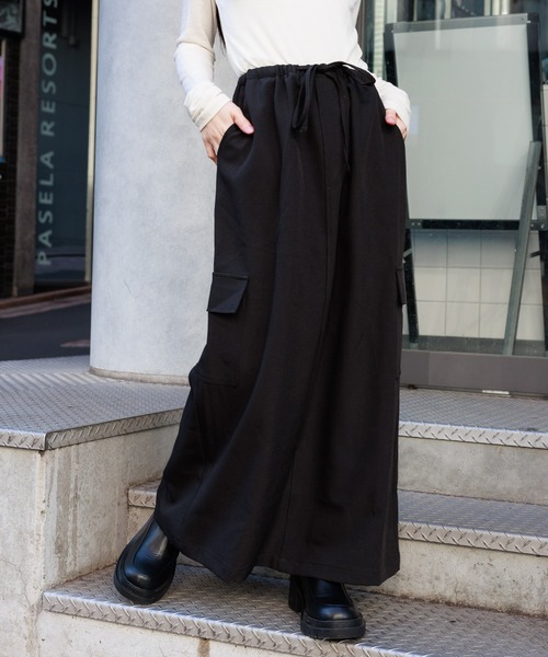 3.3 Field Trip （3.3フィールドトリップ）の「3.3 Field Trip／ストラップカーゴスカート 2991084（スカート・レディース・ブラック/ダークグレー・FREE）」の2枚目の写真