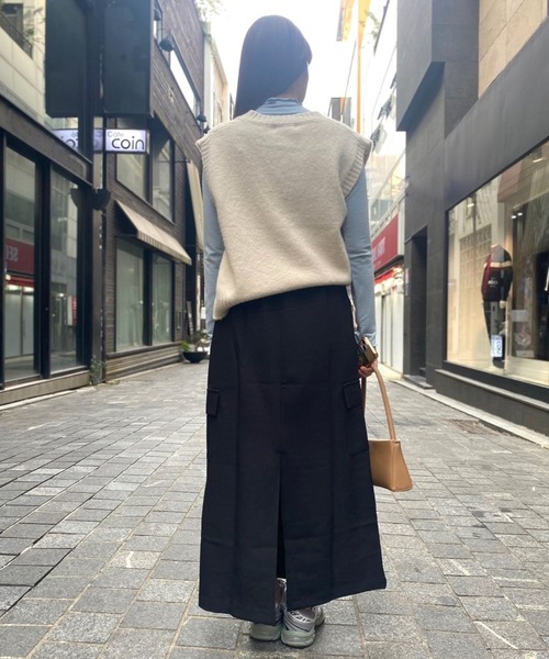 3.3 Field Trip （3.3フィールドトリップ）の「3.3 Field Trip／ストラップカーゴスカート 2991084（スカート・レディース・ブラック/ダークグレー・FREE）」の14枚目の写真