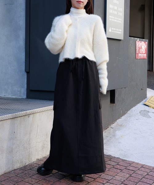 3.3 Field Trip （3.3フィールドトリップ）の「3.3 Field Trip／ストラップカーゴスカート 2991084（スカート・レディース・ブラック/ダークグレー・FREE）」の5枚目の写真