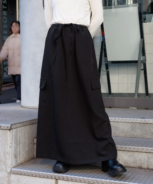 3.3 Field Trip （3.3フィールドトリップ）の「3.3 Field Trip／ストラップカーゴスカート 2991084（スカート・レディース・ブラック/ダークグレー・FREE）」の7枚目の写真
