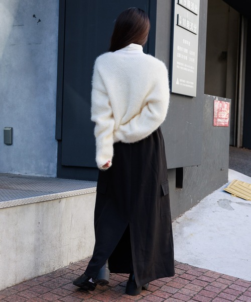 3.3 Field Trip （3.3フィールドトリップ）の「3.3 Field Trip／ストラップカーゴスカート 2991084（スカート・レディース・ブラック/ダークグレー・FREE）」の6枚目の写真