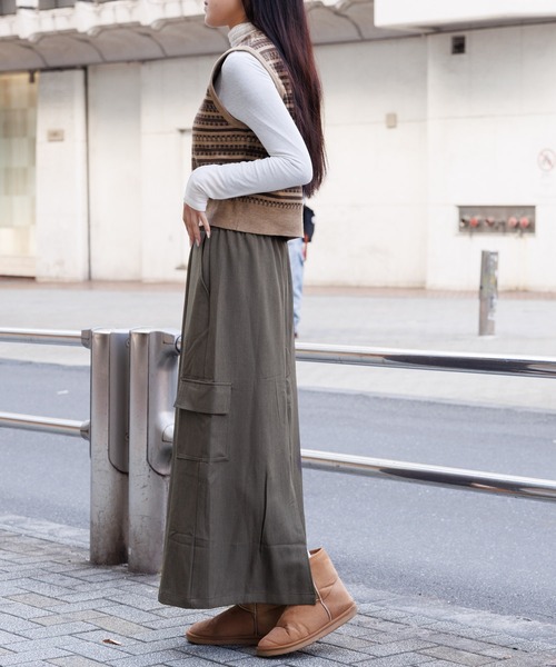 3.3 Field Trip （3.3フィールドトリップ）の「3.3 Field Trip／ストラップカーゴスカート 2991084（スカート・レディース・ブラック/ダークグレー・FREE）」の13枚目の写真