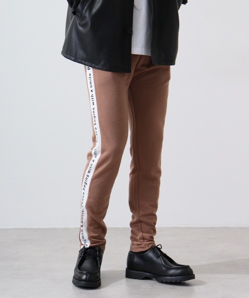 FUNALIVE(ファンアライブ)の「Fitted slim line skinny pants / フィットスリム ラインスキニーパンツ unisex(その他パンツ・メンズ・ブラウン/ミント/ネイビー/モカ/ブラック×イエロー/杢グレー/ブラック×ホワイト/ブラック×ベージュ/ベージュ/グレー系/ブラック・XL/L/M)」の1枚目の写真