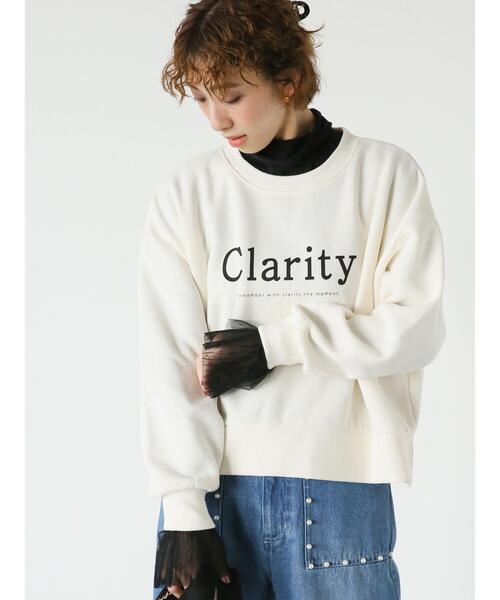 Lugnoncure（ルノンキュール）の「フロントロゴ裏起毛スウェット（Tシャツ/カットソー・レディース・オフホワイト/ブラック/ピンク・F）」の4枚目の写真