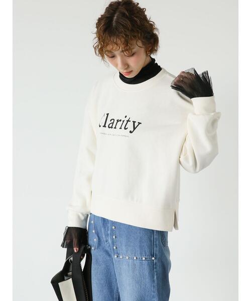 Lugnoncure（ルノンキュール）の「フロントロゴ裏起毛スウェット（Tシャツ/カットソー・レディース・オフホワイト/ブラック/ピンク・F）」の6枚目の写真