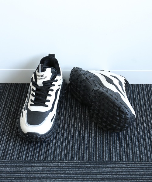 セール】【shoes365】タイヤソール レザースニーカー