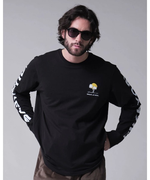 BANKS（バンクス）の「DESIGN TEE/BANKS(バンクス)ユニセックス袖ロゴプリントバックプリント長袖ロンT（Tシャツ/カットソー・メンズ・オフホワイト/ブラック・LARGE/MEDIUM/X-LARGE/SMALL）」の2枚目の写真