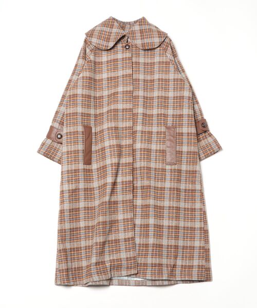 【sandy】パッチワーククルーネックコート sandy（サンディー）の「【sandy】パッチワーククルーネックコート